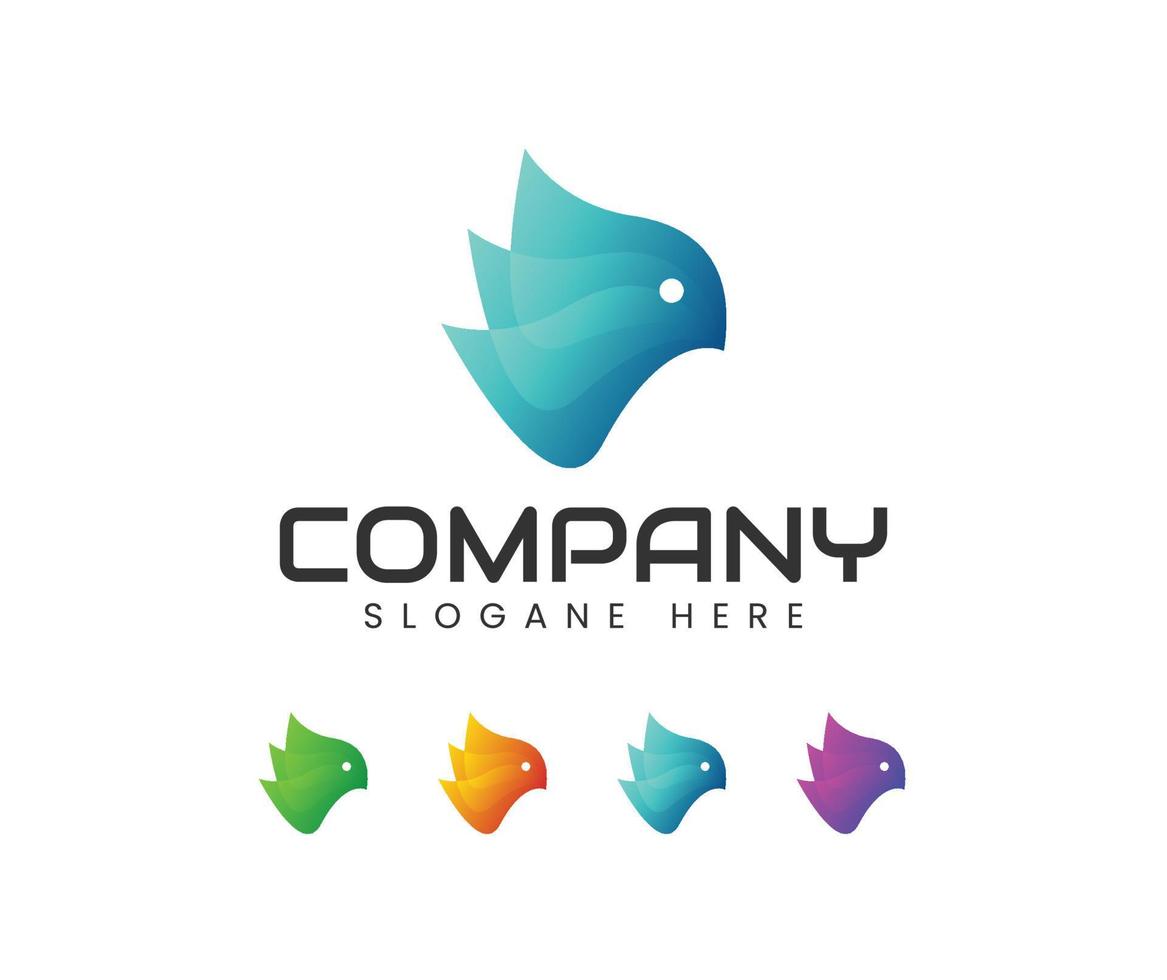 Modern bird logo design vector template