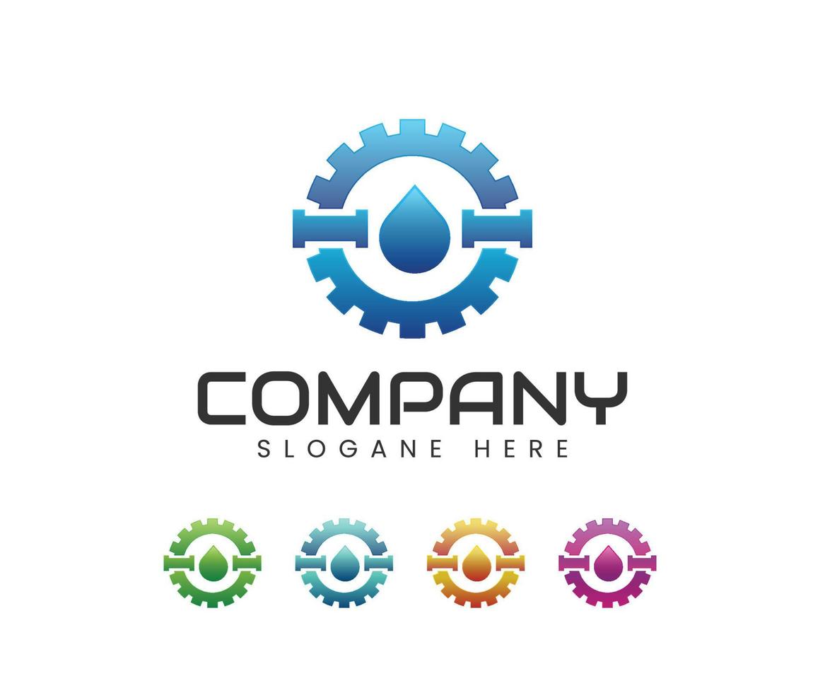 Plumbing logo design vector