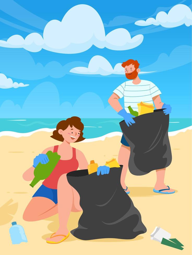 Beach Cleaning Day vector