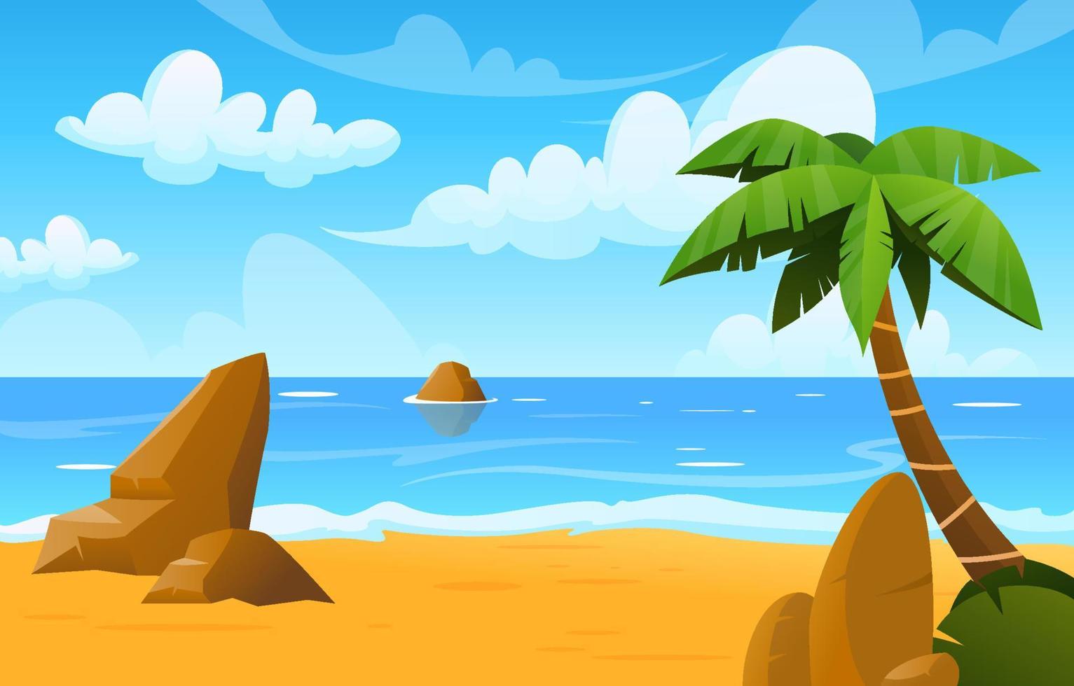 paisaje de fondo de playa hermosa vector