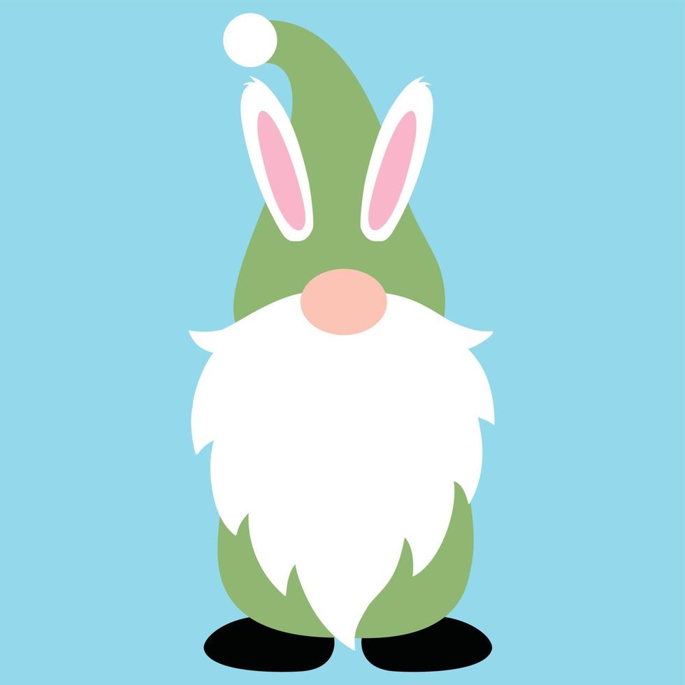 Easter Gnome Bunny File vector