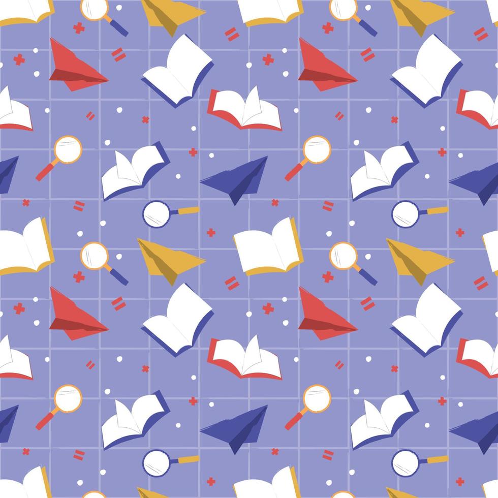 Hand drawn end of school seamless pattern. Vector illustration.