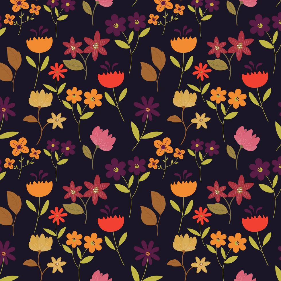 Abstract organic floral pattern background. vector