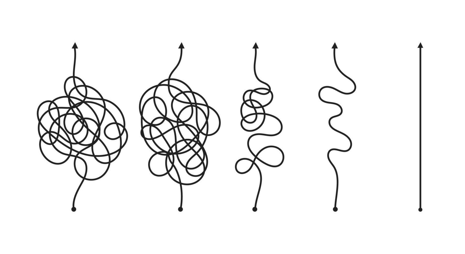 forma sencilla compleja y fácil de principio a fin. vector