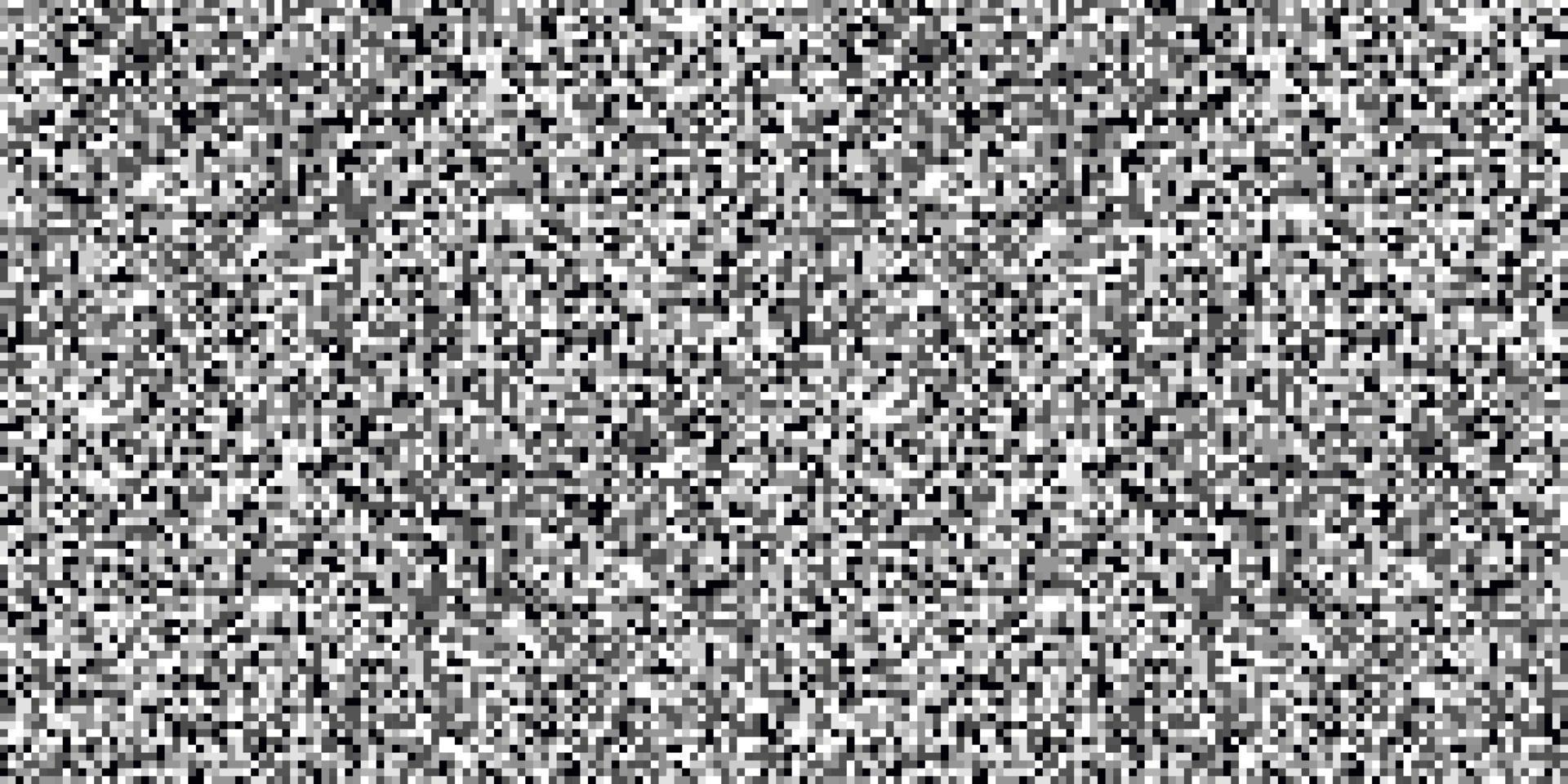 TV screen noise pixel glitch texture background vector illustration.