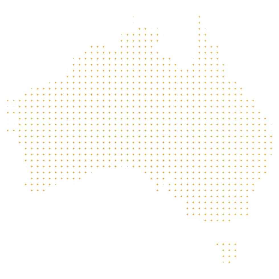 Halftone Australia Map. vector