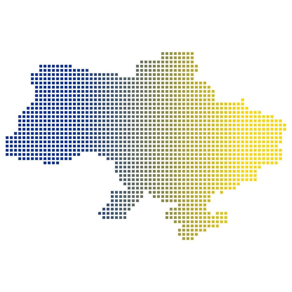 Halftone Ukraine Map. vector