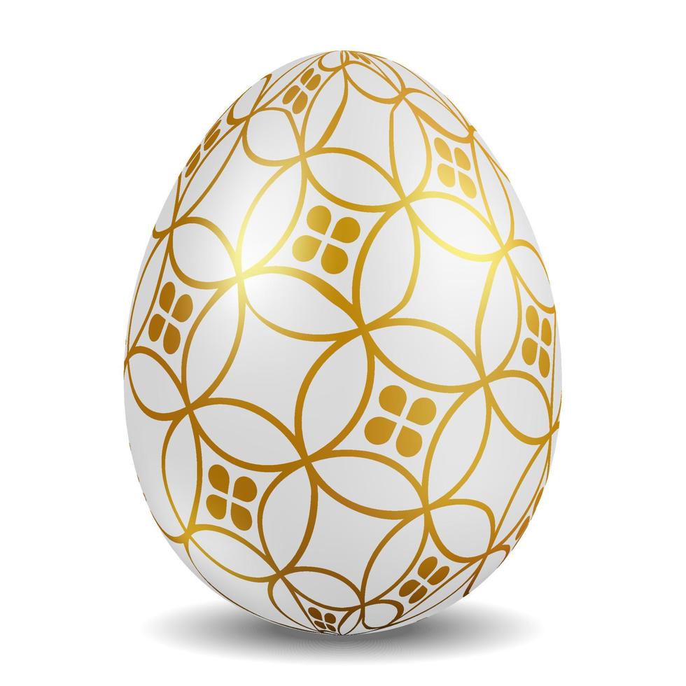huevo de pascua con color metal. vector