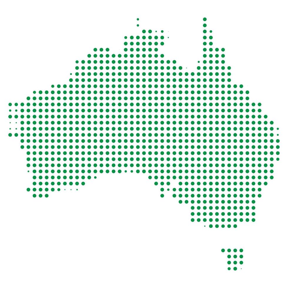 mapa de semitonos de australia. vector