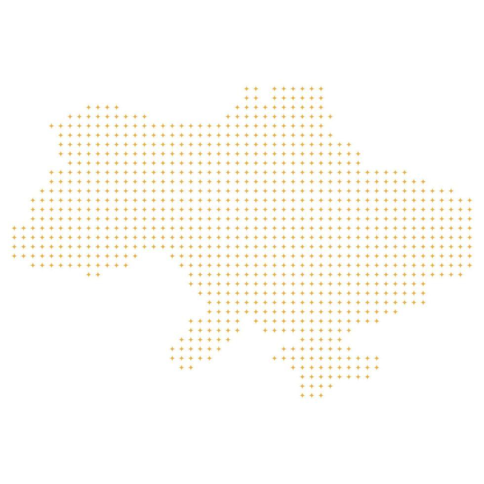 Halftone Ukraine Map. vector