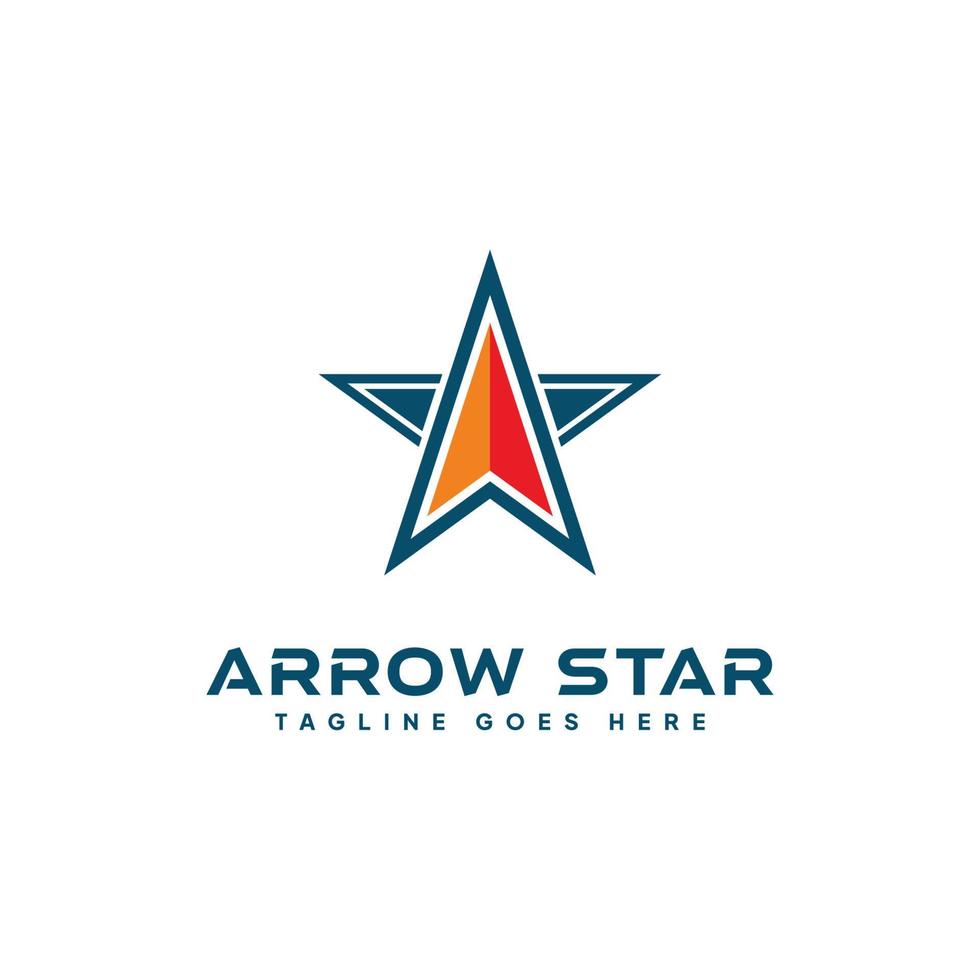Arrow Star Icon Logo Vector