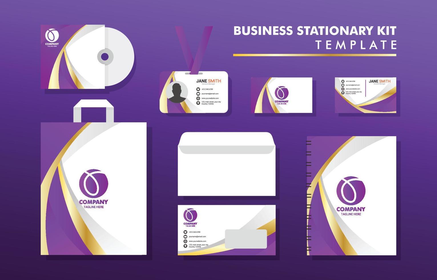 Stationary Kit Template vector