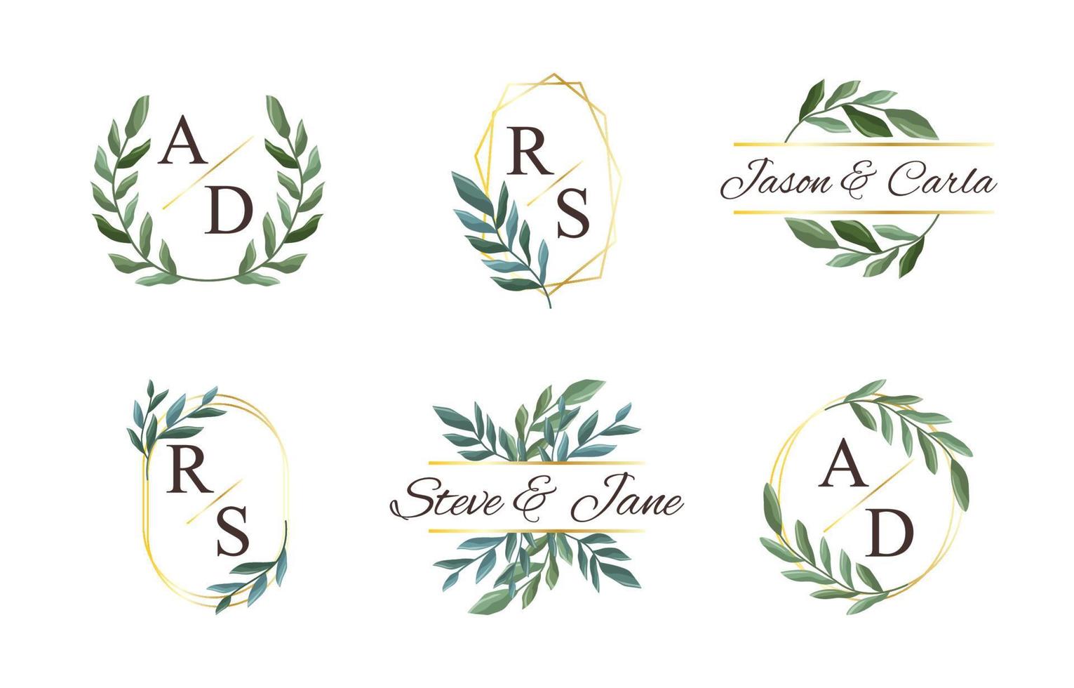 Elegant Wedding Monogram Collection vector