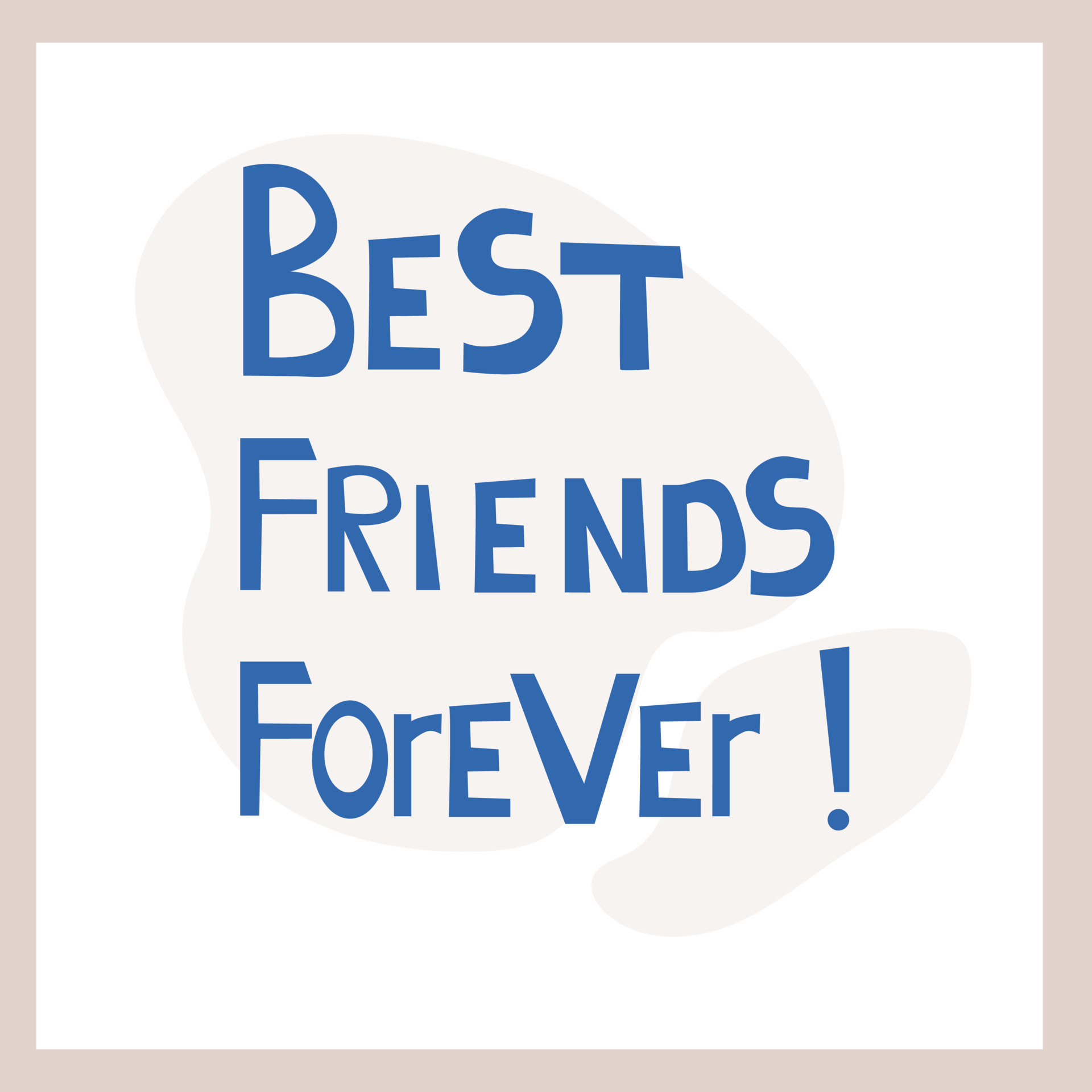 mejores amigos para siempre. cita inspiradora de felicitación. mensaje