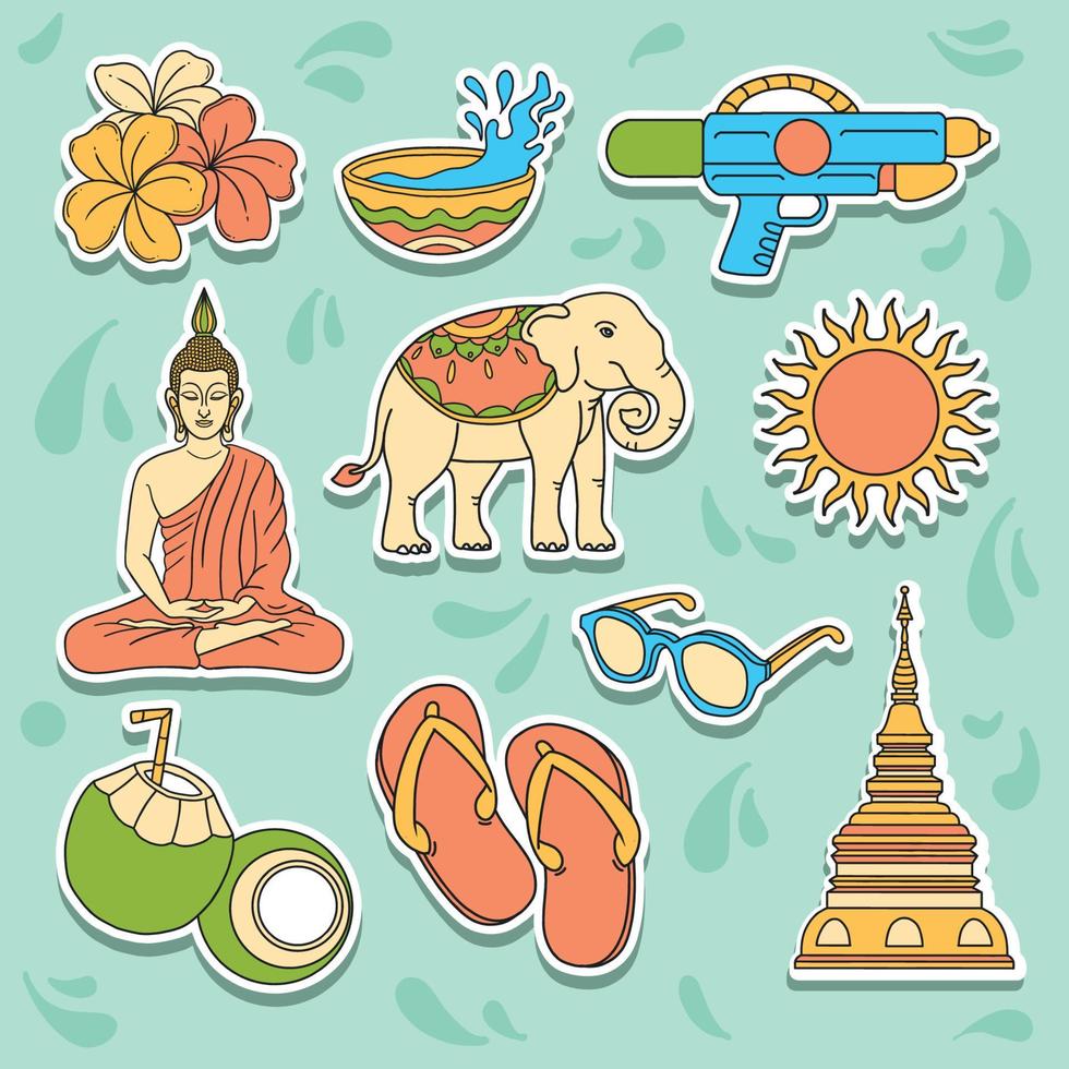 Songkran Festival Concept vector