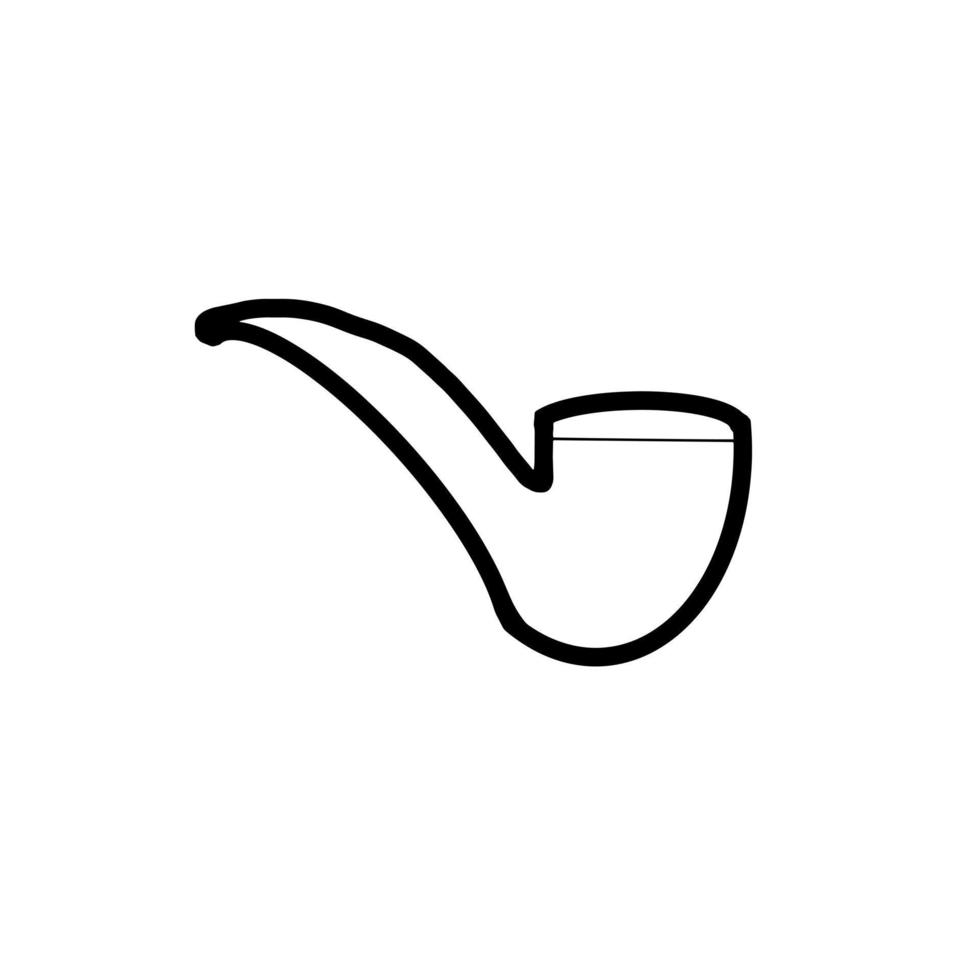 Pipe Patrick day Hand drawn organic line Doodle vector