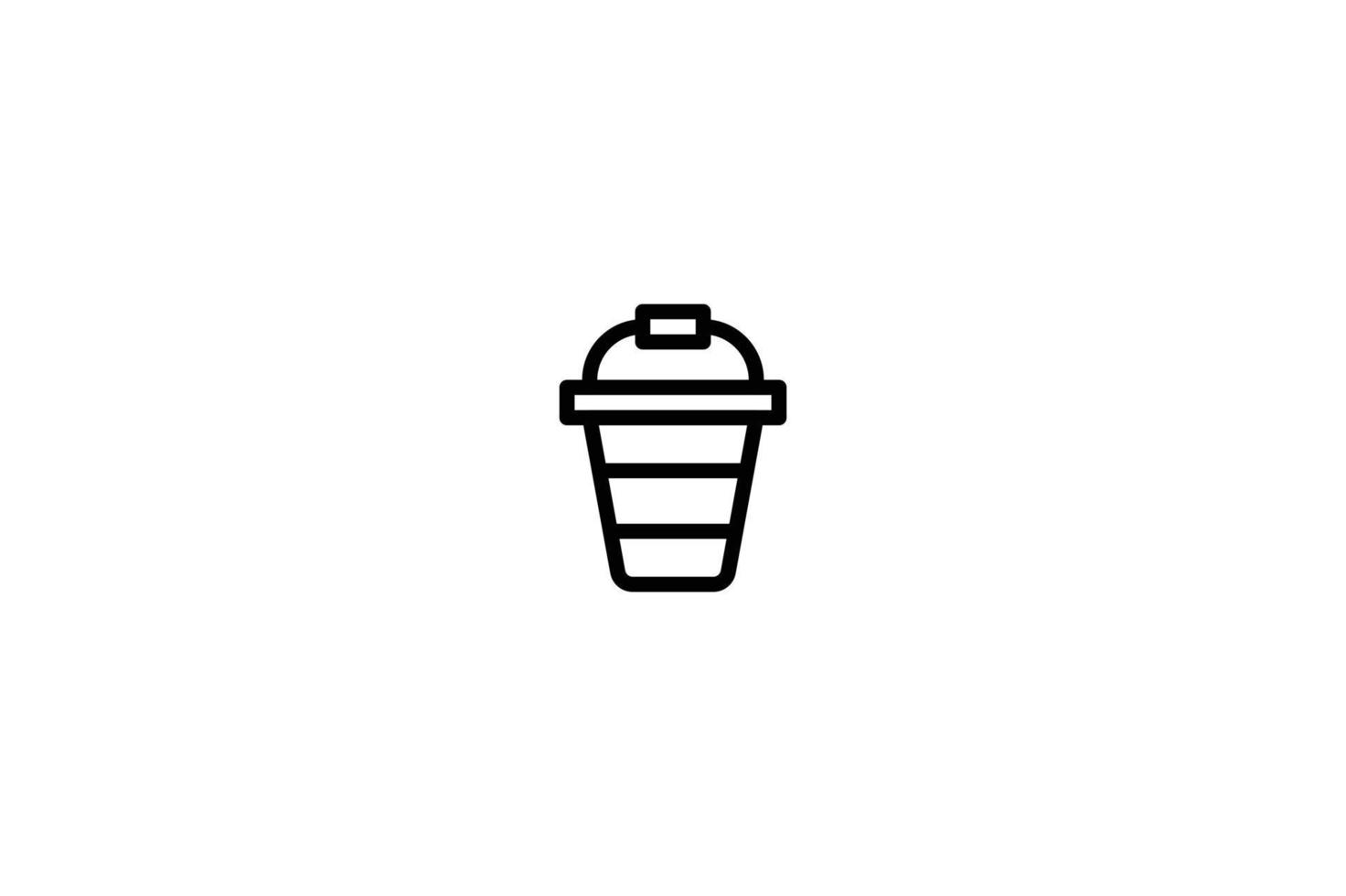 Garbage Icon Waste Line Style Free vector