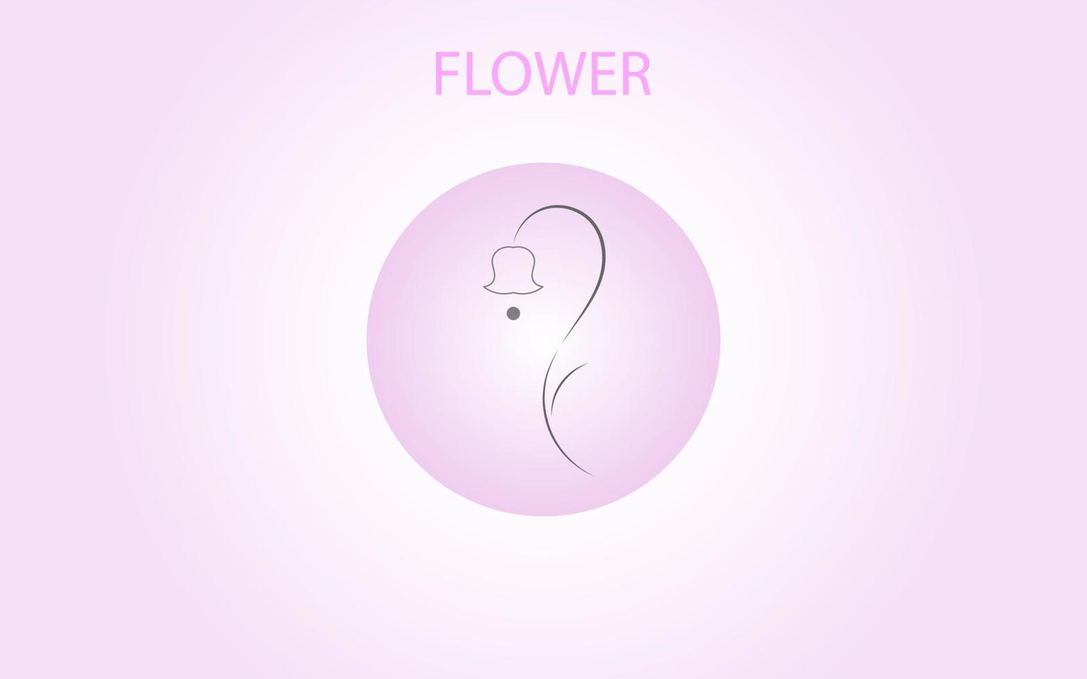 vector de icono de flor aislado en fondo blanco, ilustración de icono de flor dibujada a mano, plantilla de logotipo floral, símbolo icono natural