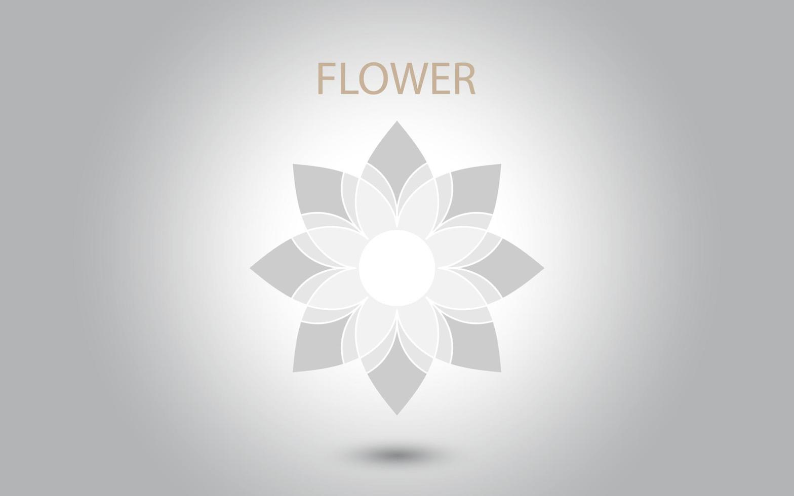 vector de icono de flor aislado en fondo blanco, ilustración de icono de flor dibujada a mano, plantilla de logotipo floral, símbolo icono natural