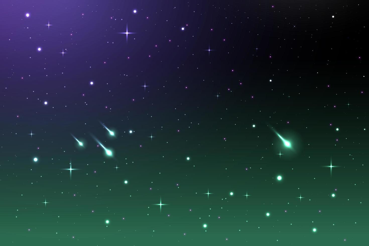 galaxy background with falling star, Vector space galaxy illustration