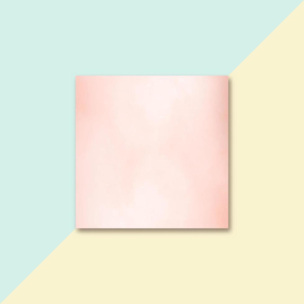 Pink paper blank for mock-up with pastel background green yellow color, Minimal style wallpaper vector