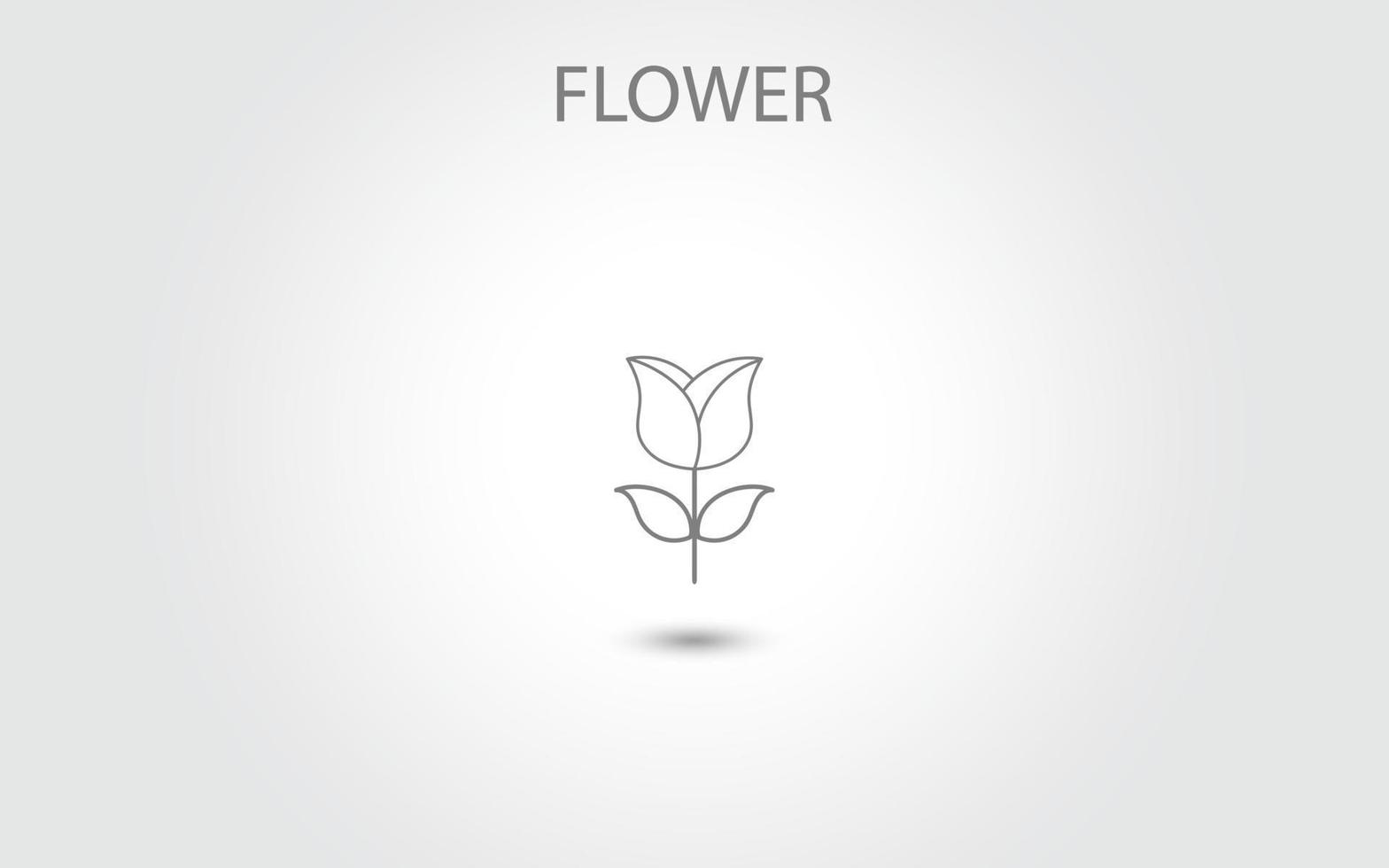 vector de icono de flor aislado en fondo blanco, ilustración de icono de flor dibujada a mano, plantilla de logotipo floral, símbolo icono natural