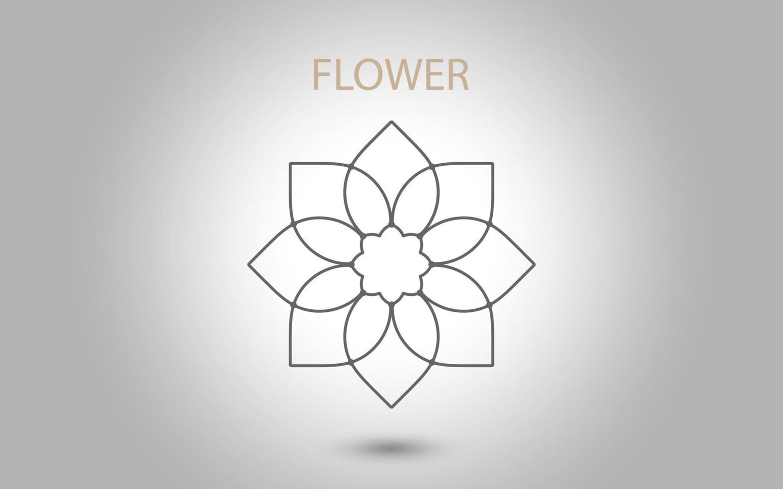 Flower icon vector isolated on white background,Hand drawn flower icon illustration,Floral logo template,Symbol natural icon