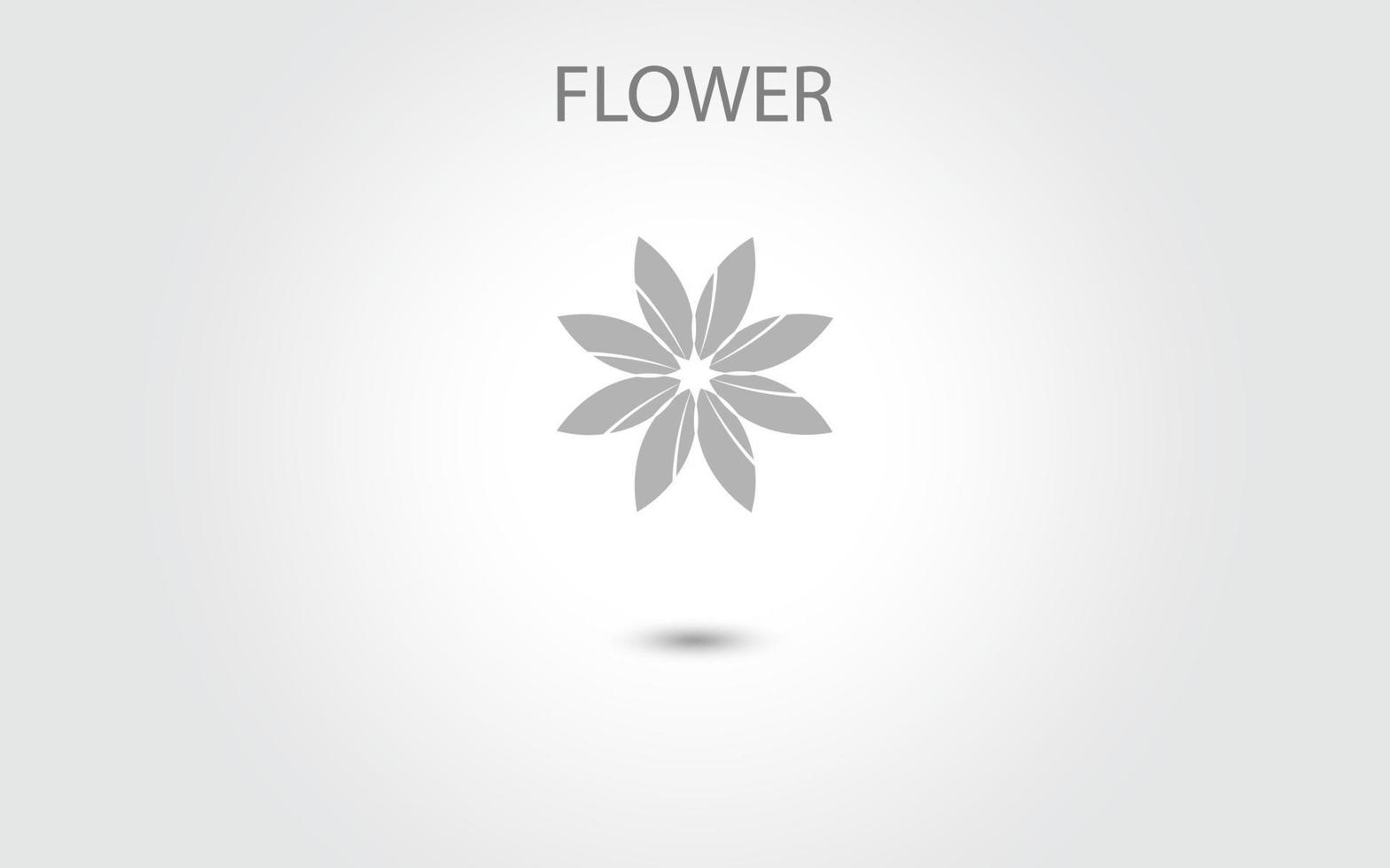 vector de icono de flor aislado en fondo blanco, ilustración de icono de flor dibujada a mano, plantilla de logotipo floral, símbolo icono natural