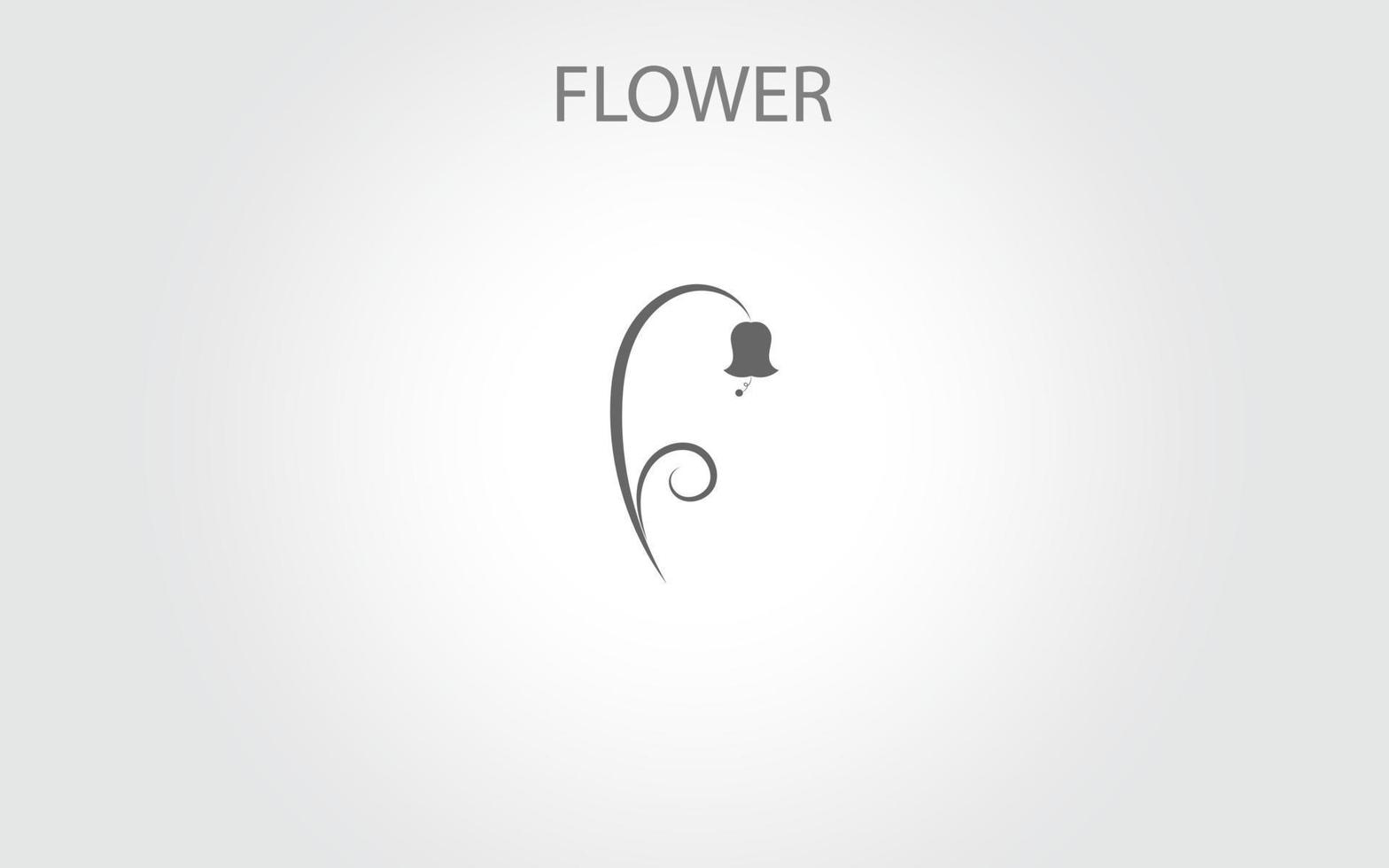 vector de icono de flor aislado en fondo blanco, ilustración de icono de flor dibujada a mano, plantilla de logotipo floral, símbolo icono natural