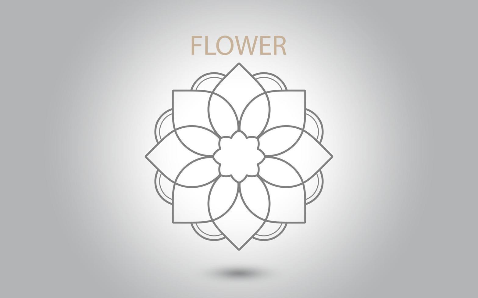 vector de icono de flor aislado en fondo blanco, ilustración de icono de flor dibujada a mano, plantilla de logotipo floral, símbolo icono natural