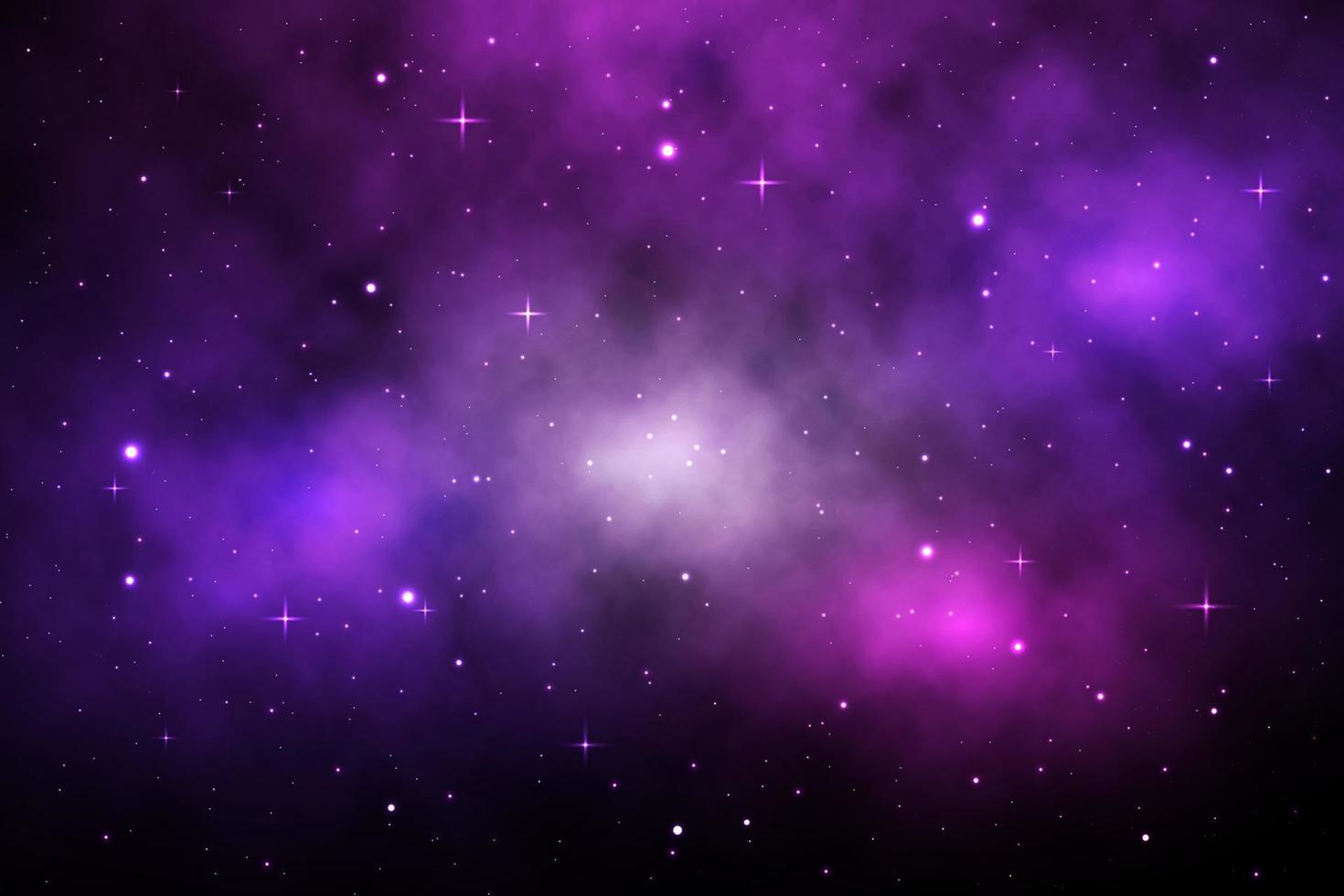 galaxy background with falling star, Vector space galaxy illustration