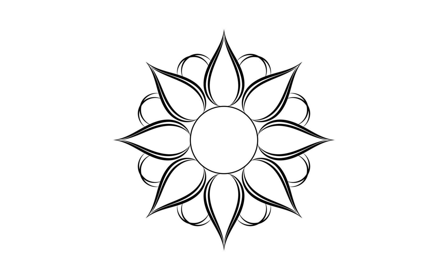 Flower icon vector isolated on white background,Hand drawn flower icon illustration,Floral logo template,Symbol natural icon
