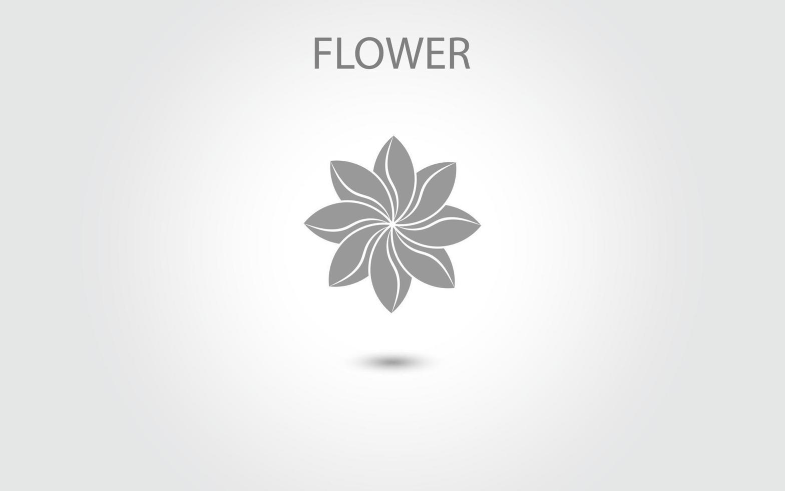 vector de icono de flor aislado en fondo blanco, ilustración de icono de flor dibujada a mano, plantilla de logotipo floral, símbolo icono natural