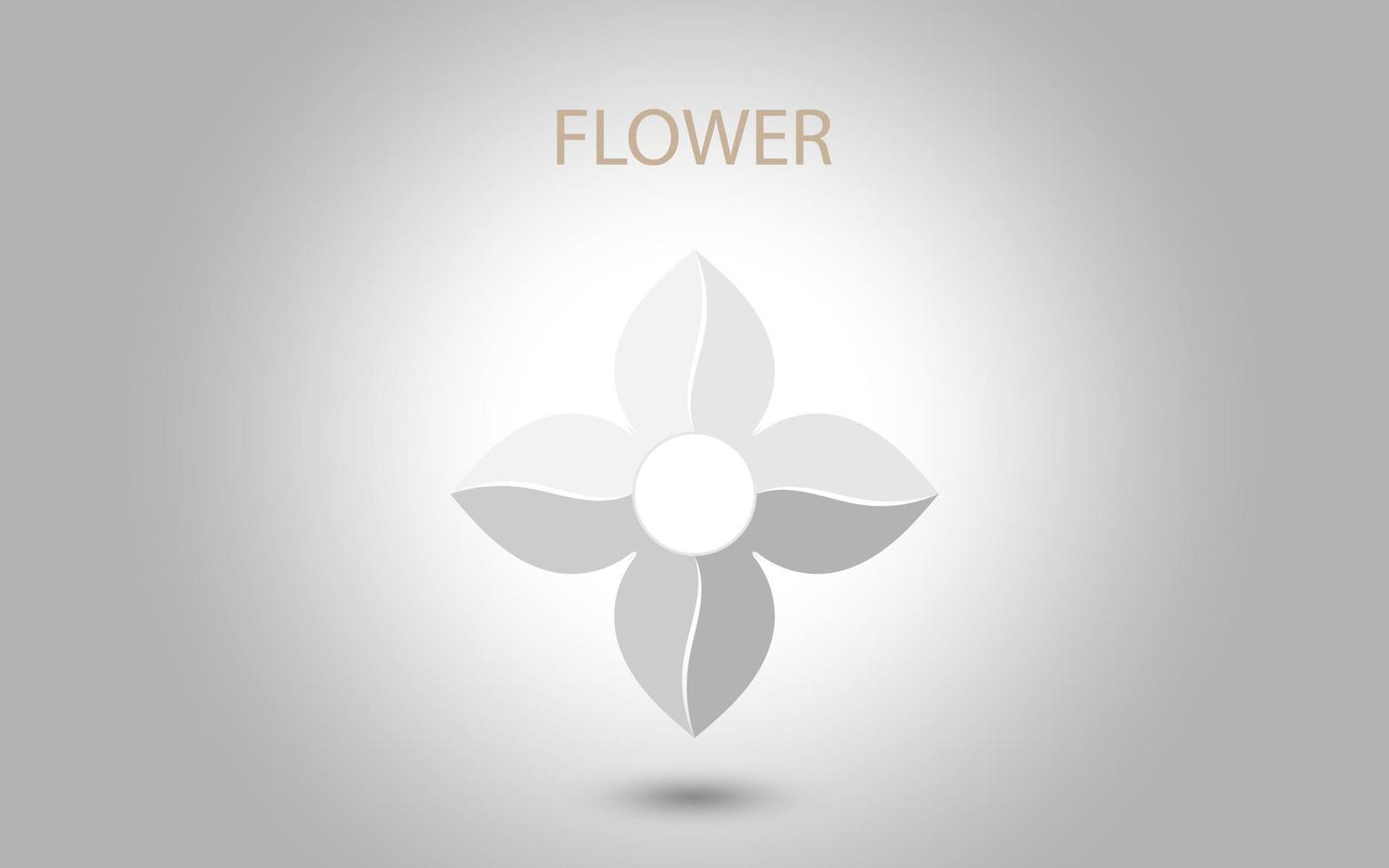 vector de icono de flor aislado en fondo blanco, ilustración de icono de flor dibujada a mano, plantilla de logotipo floral, símbolo icono natural