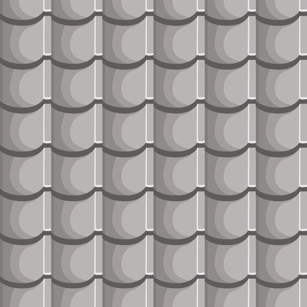 Seamless pattern gray textured roof, repeating tiles. Vector illustration background covered with houses, gray slate for design.