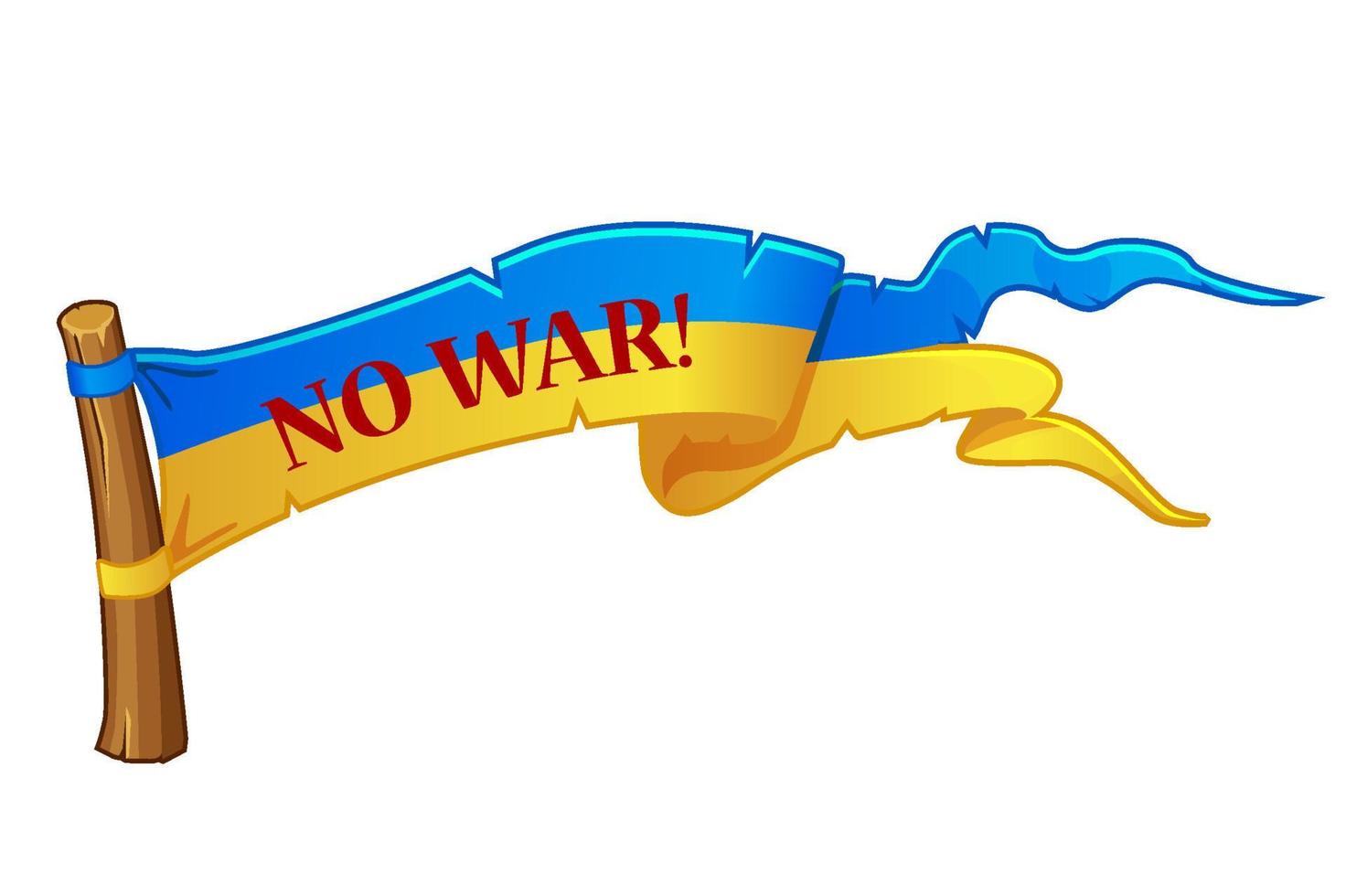 Vector Ukraine flag icon, no war, stop Russia. Pray for ukraine