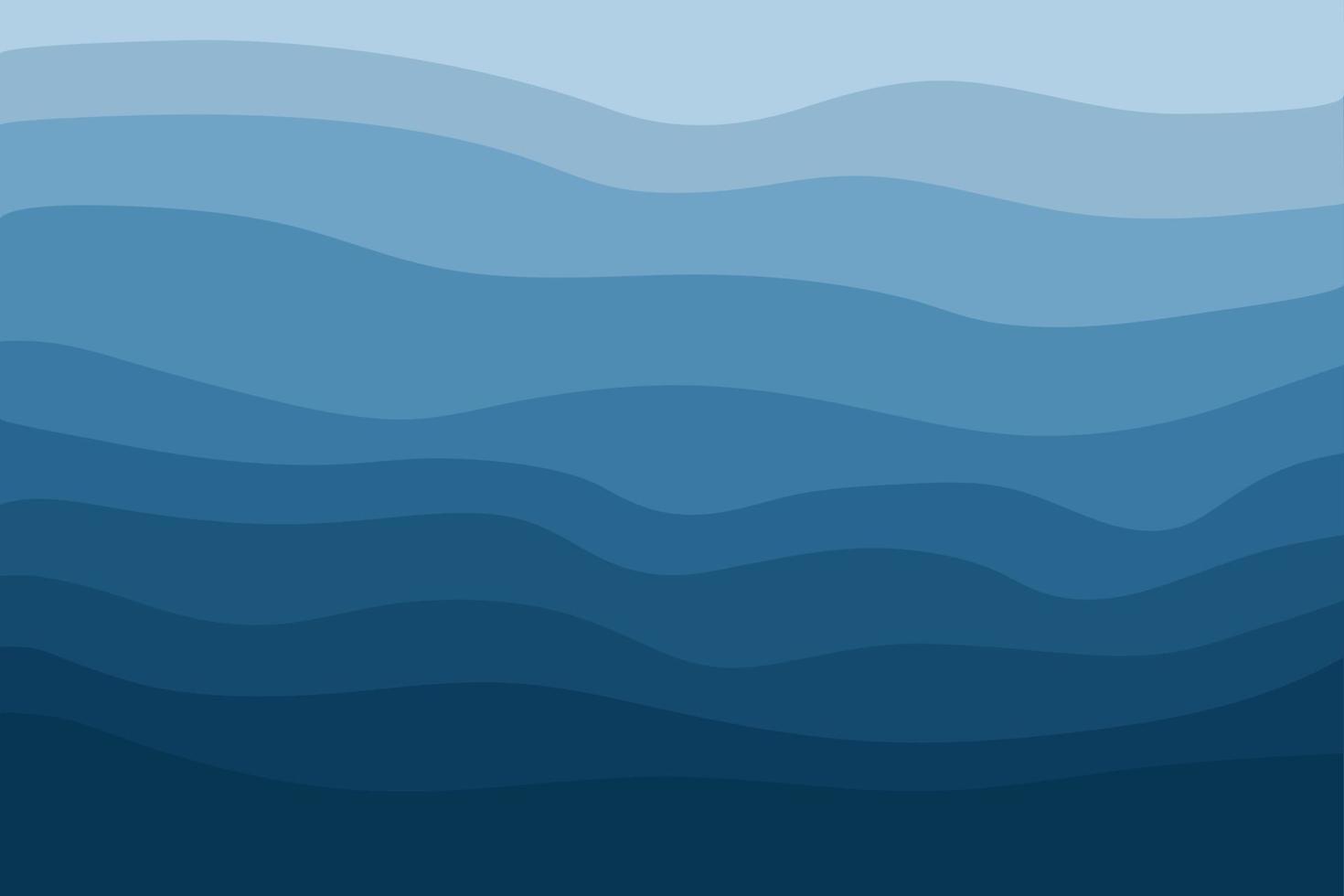 Top view of the blue sea. Abstract stylish background with ocean waves. Blue water and sky of different shades. vector