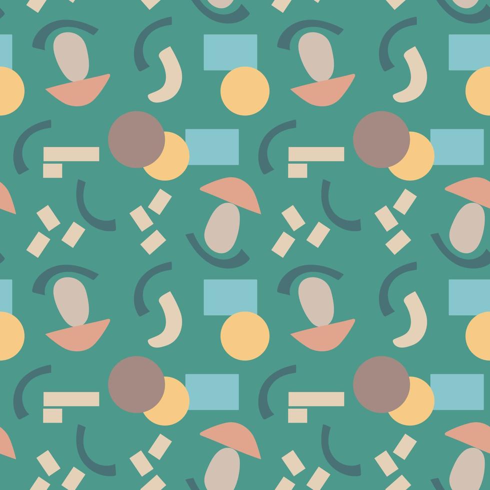 Vector seamless pattern. Modern abstract background in pastel colors. Minimal geometric shapes