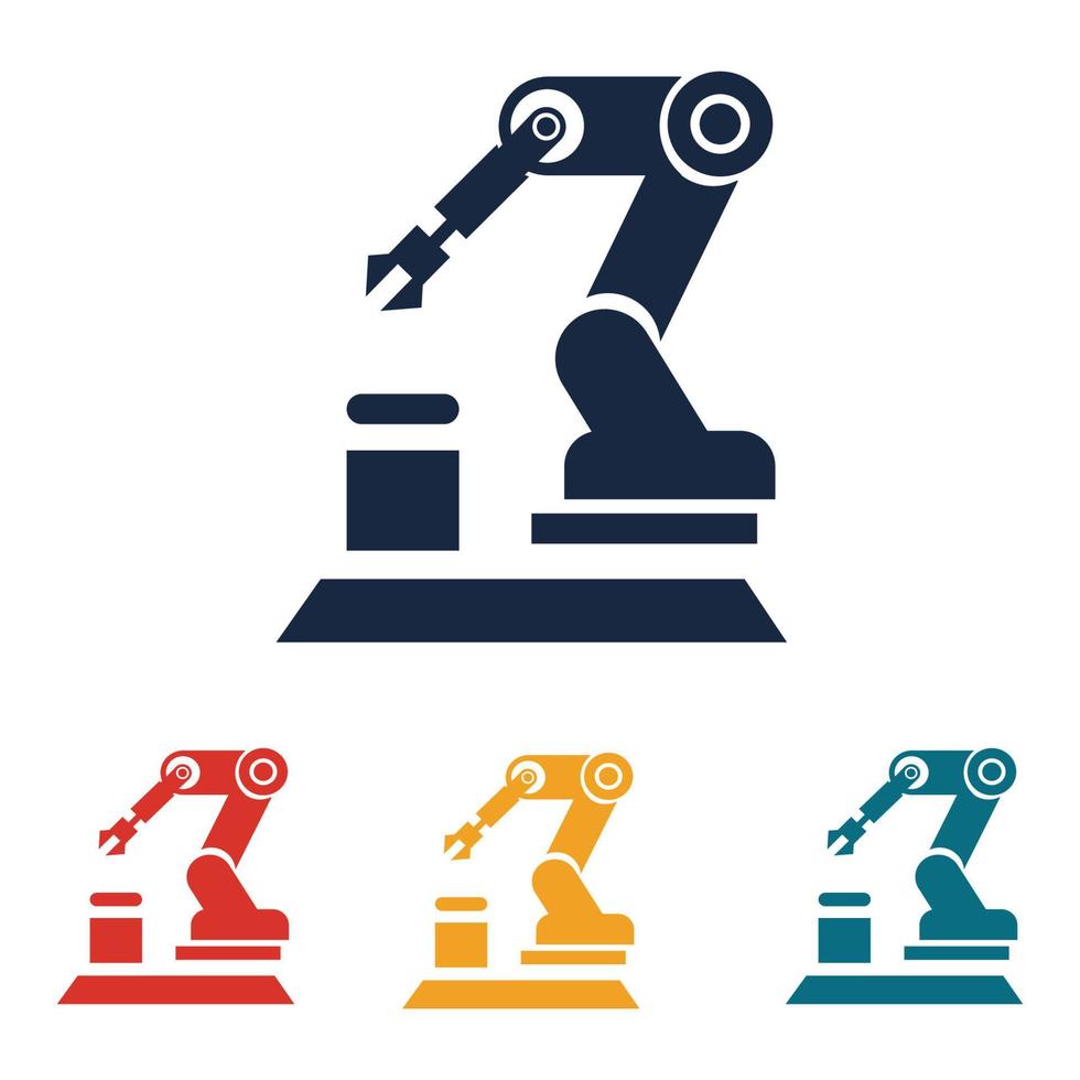 robotic arm vector logo