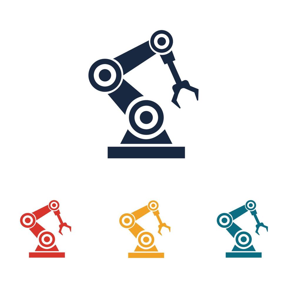 robotic arm vector logo