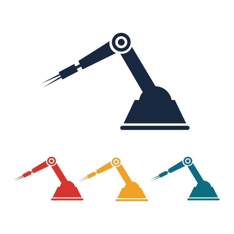 robotic arm vector logo