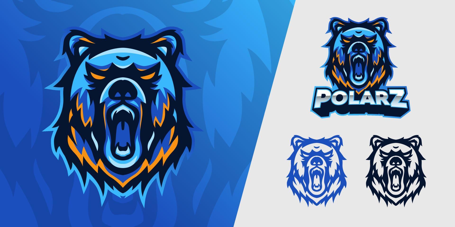 conjunto de logo de oso polar vector