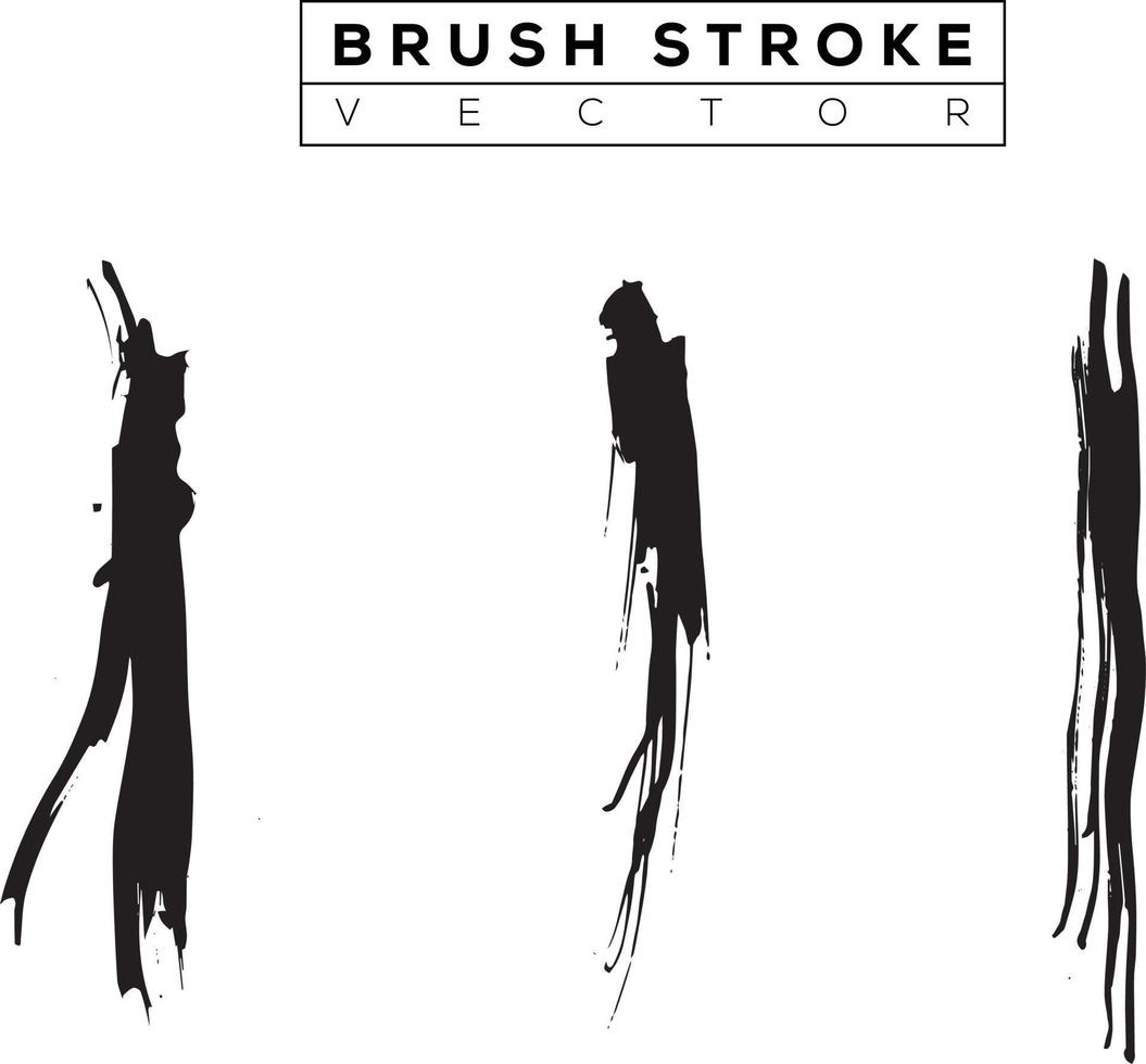 Abstract Vector Brush Stroke Set