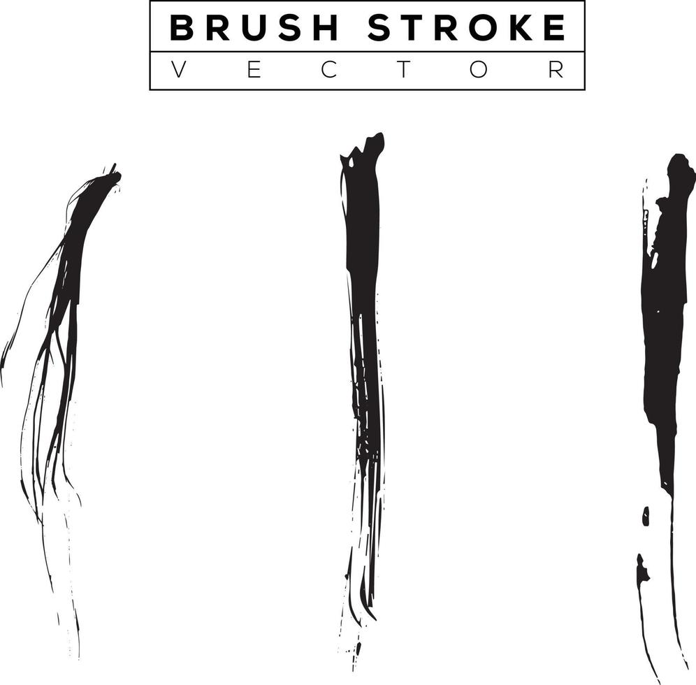 Abstract Vector Brush Stroke Set