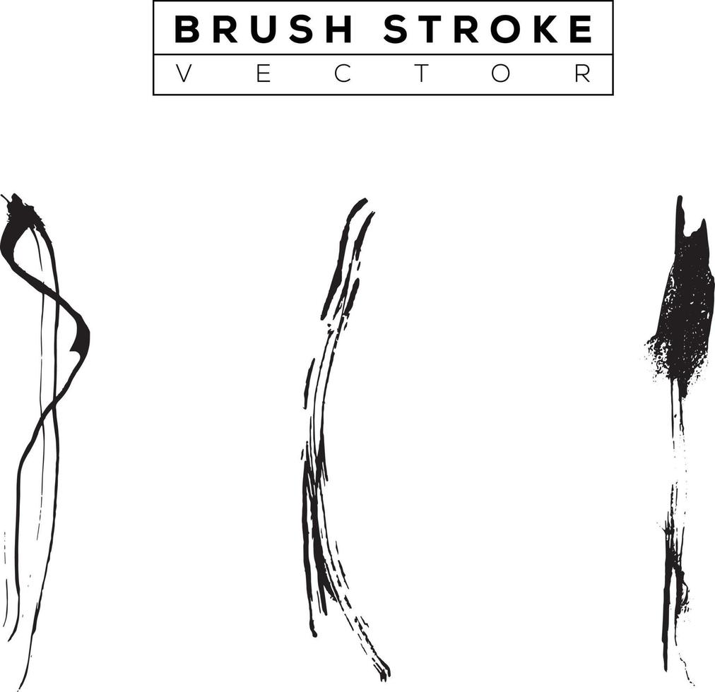Abstract Vector Brush Stroke Set