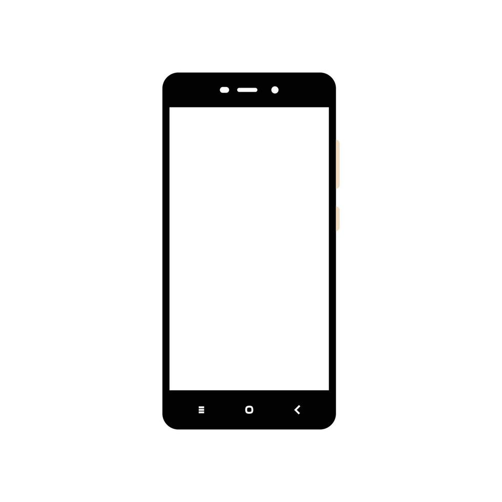 Smartphone Black and White Icon. Silhouette Design Element on Isolated White Background vector