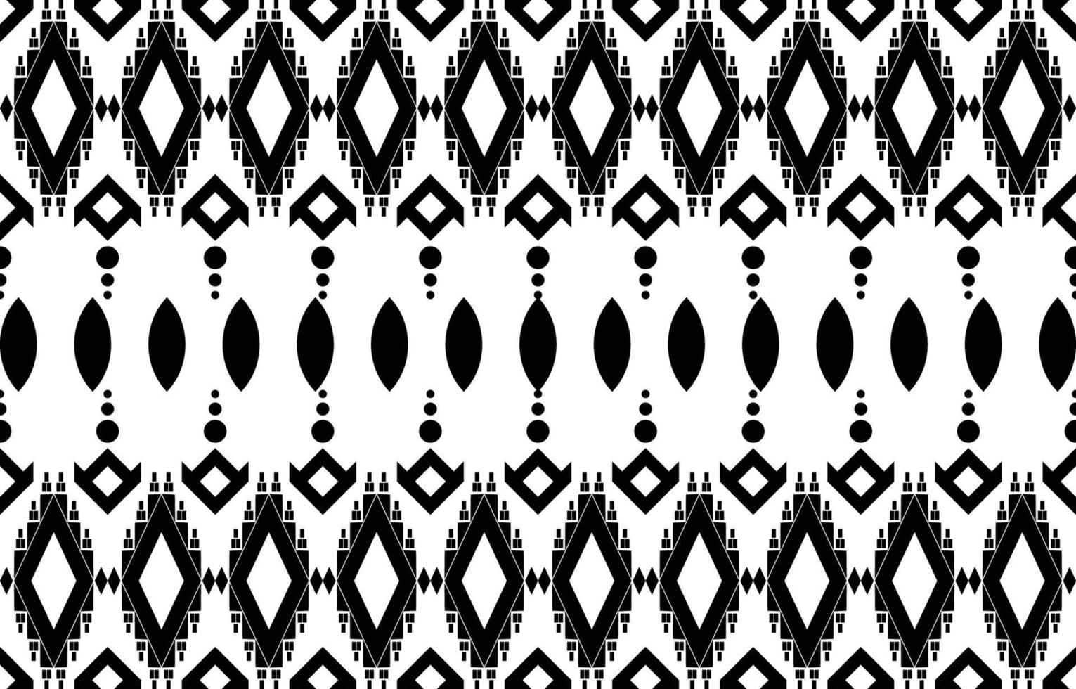 Tribal Black and white Abstract ethnic geometric pattern design for background or wallpaper.vector illustration To print fabric patterns, rugs, shirts, costumes, turban, hats, curtains. vector