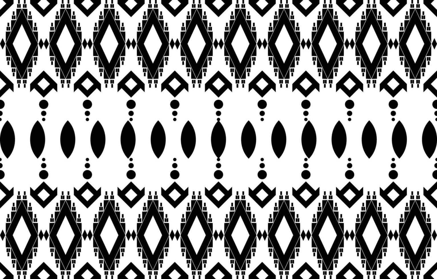 Tribal Black and white Abstract ethnic geometric pattern design for background or wallpaper.vector illustration To print fabric patterns, rugs, shirts, costumes, turban, hats, curtains. vector