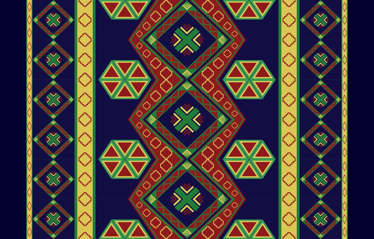 Geometric oriental tribal ethnic pattern traditional background Design for carpet,wallpaper,clothing,wrapping,batik,fabric,Vector illustration embroidery style. vector