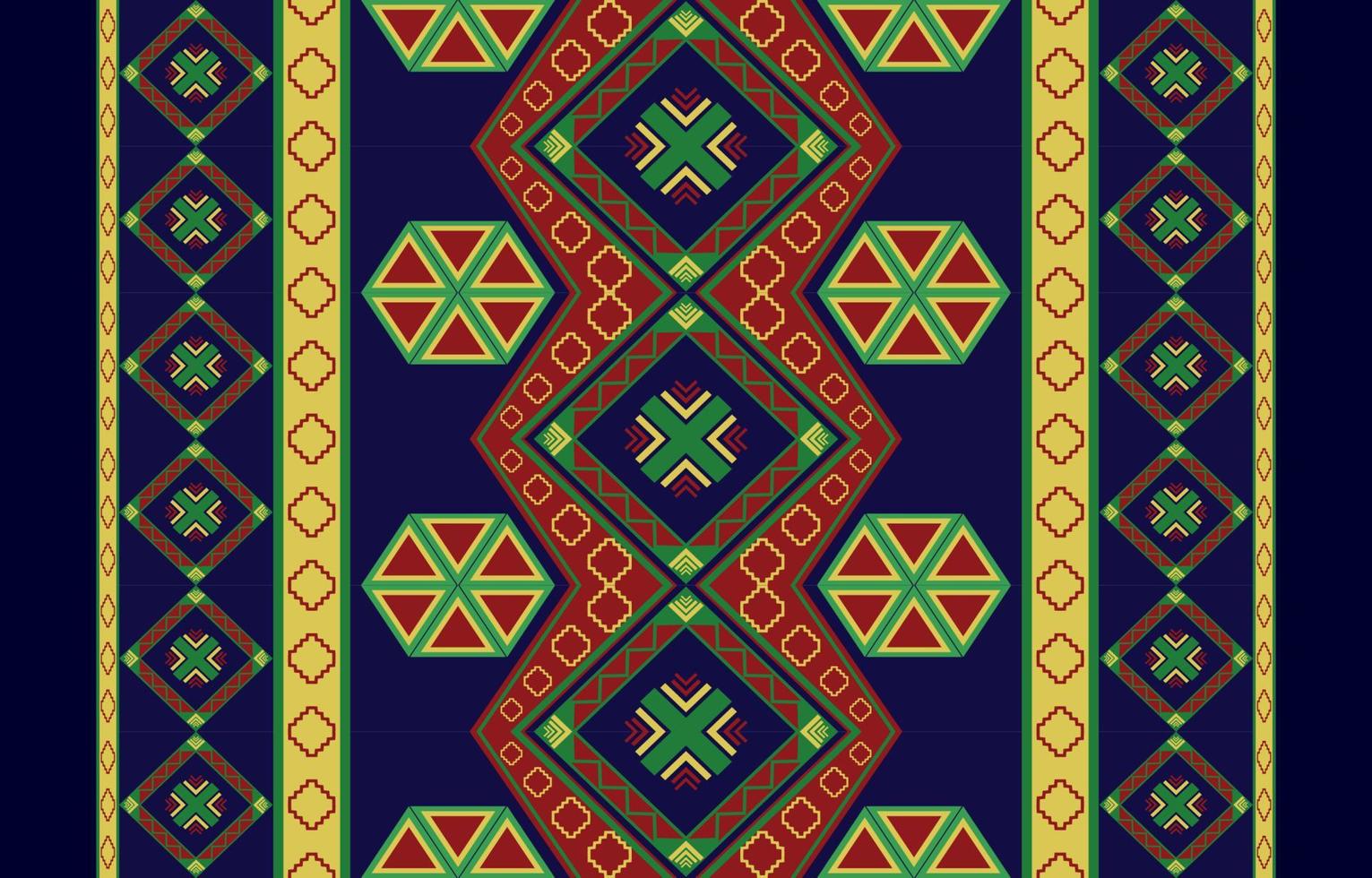 patrón étnico tribal oriental geométrico diseño de fondo tradicional para alfombra, papel pintado, ropa, envoltura, batik, tela, estilo de bordado de ilustración vectorial. vector